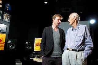 Giles Martin and his father, Sir George Martin, in the listening room at The Love Theater at the Mirage on Tuesday, June 7, 2011. They are in town to celebrate the fifth anniversary of Cirque du Soleil's 